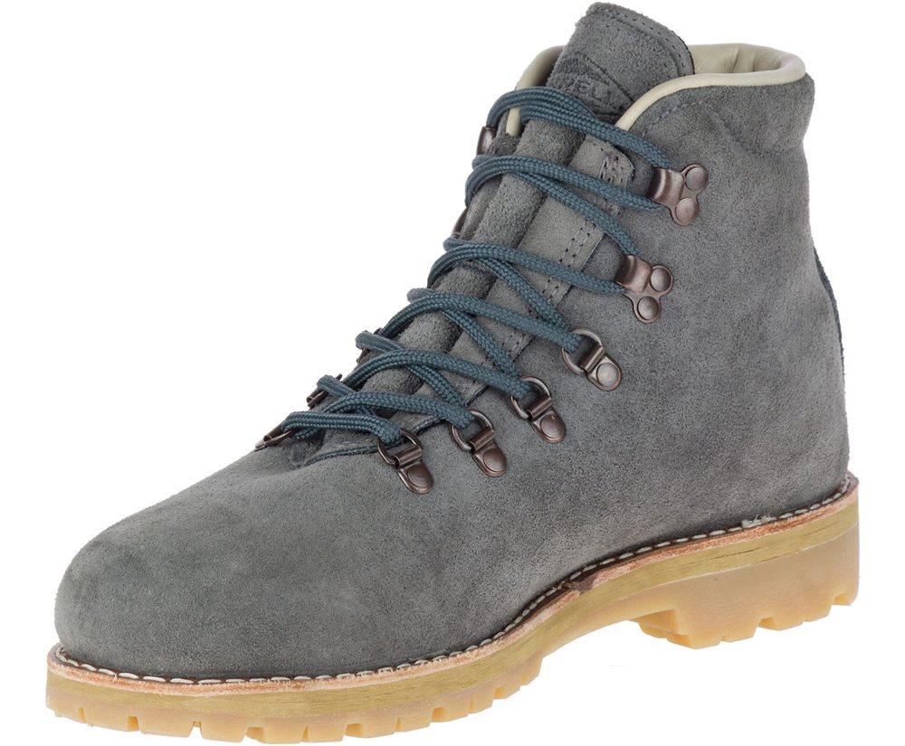 Kozaki Merrell Męskie Szare - Wilderness Usa Suede - 492786-HAS